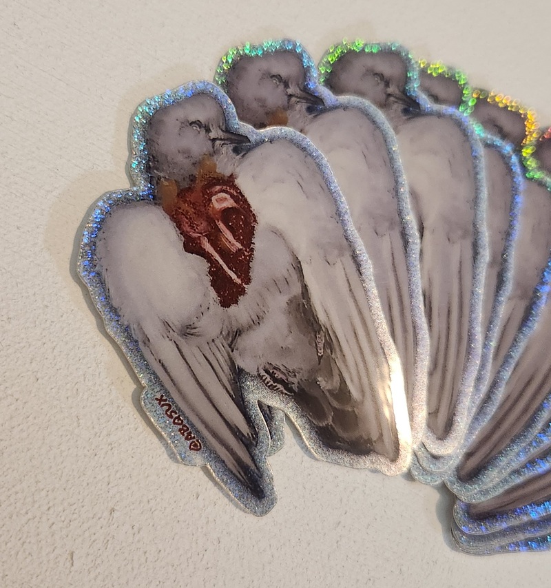 Pigeon Glitter Sticker